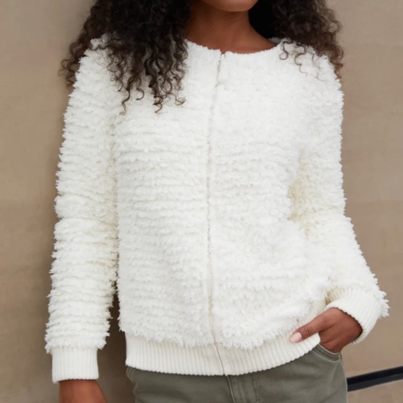 Barefoot Dreams CozyChic Fringe Loop Jacket Cream SZ XL - Picture 1 of 16